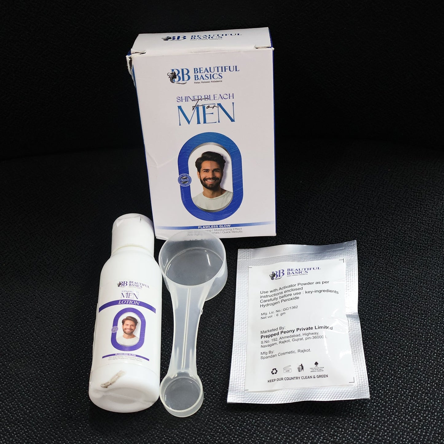 Beautiful Basics Menās Simple Bleach Cream Kit (1 Set)