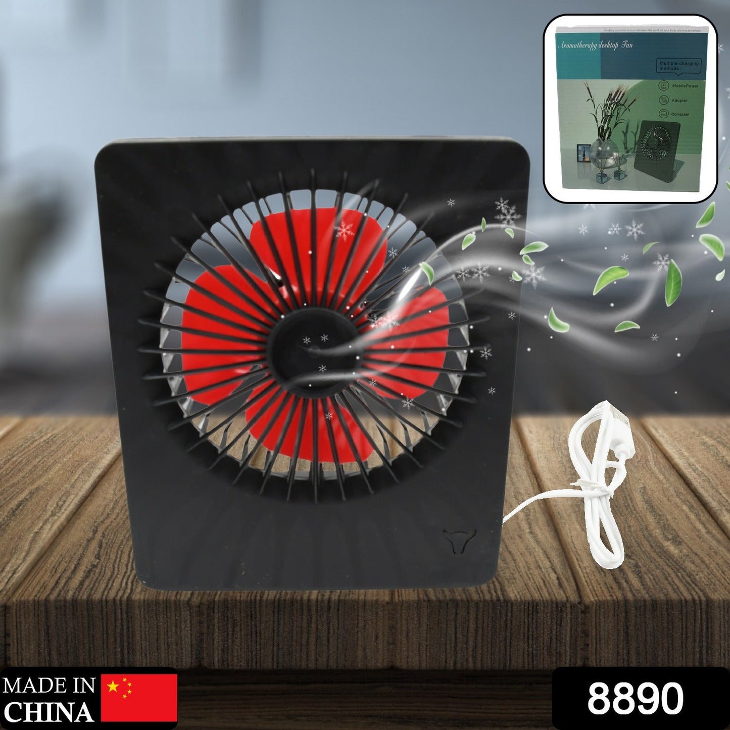 Portable Desk Fan – 1 Speed Setting, Personal Table Fan for Office (1 Pc)