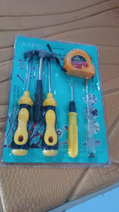 6 in 1 Hand Tool Kit Repair Home Screwdrivers Tool Kit with Tools Including Daily